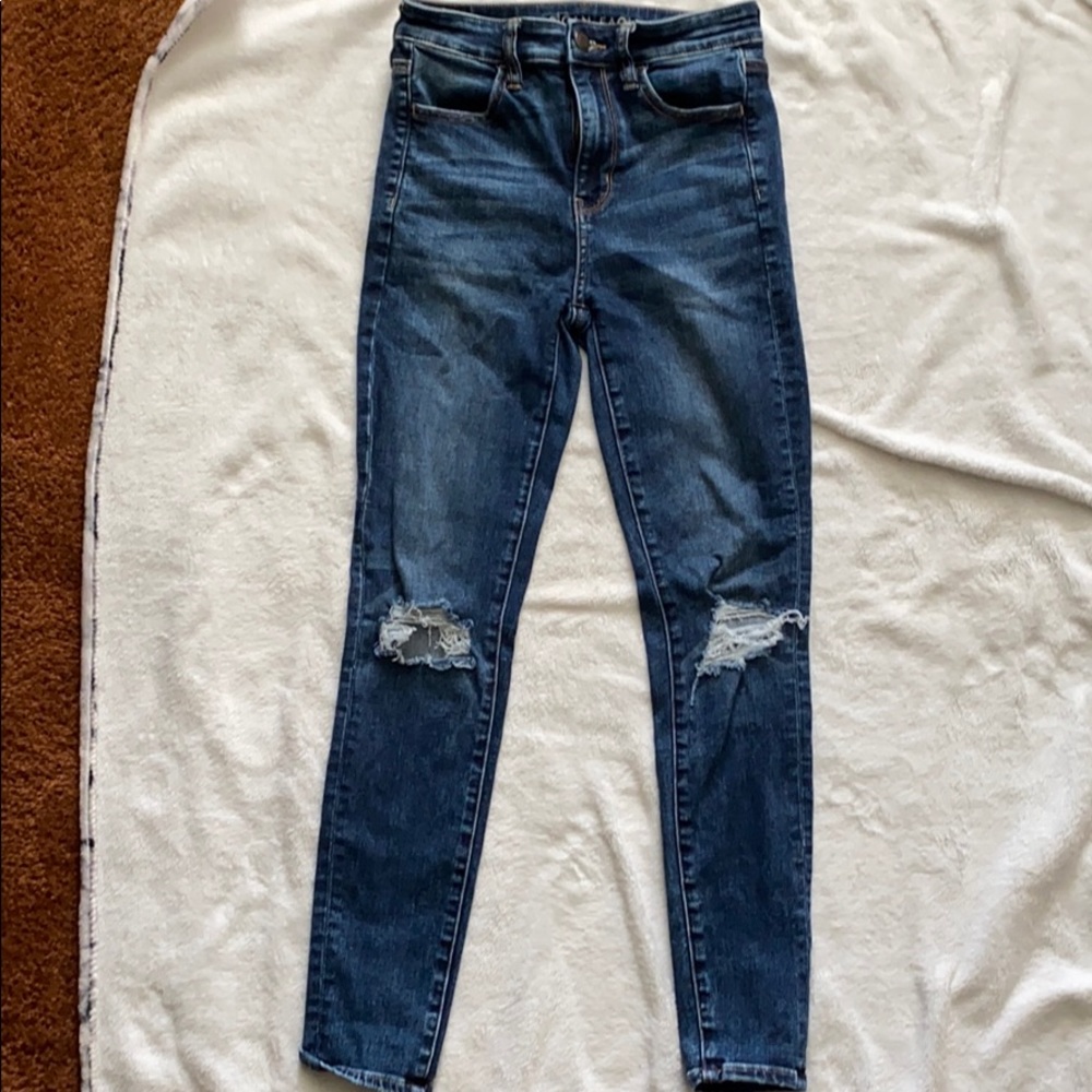 American Eagle dark blue jeans size 2 short